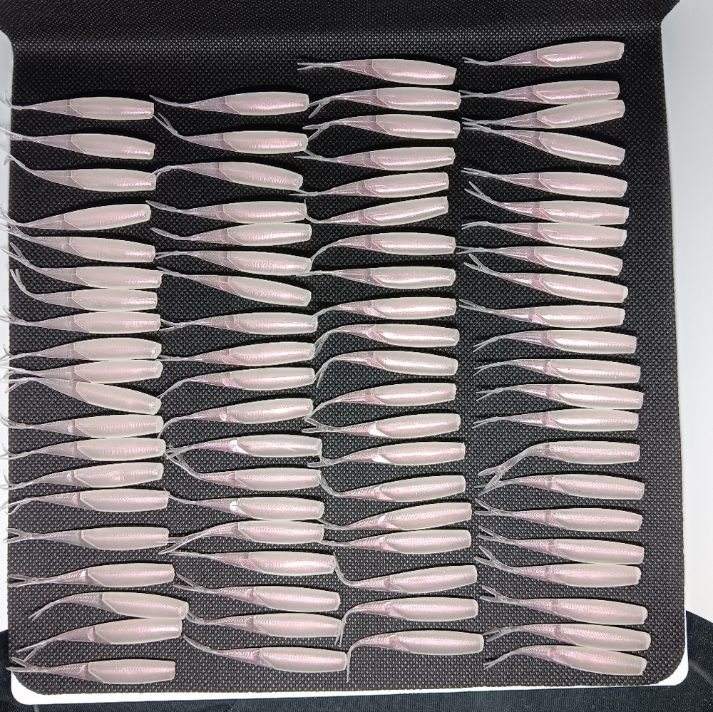 (82)6th Sense Crappie Shindo 2.2" Pearl White New Fishing Plastics